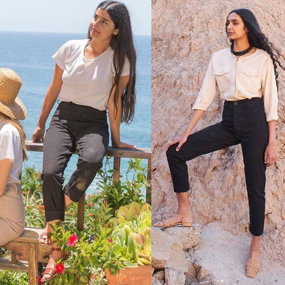 JESSE KAMM Ranger 100% Cotton Canvas Pants in Black Size 2 - Picture 4 of 15